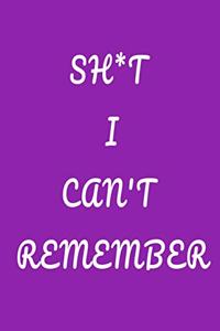 Shit I Can't Remember