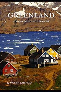 Greenland Note Monthly 2020 Planner 12 Month Calendar