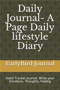 Daily Journal- A Page Daily lifestyle Diary