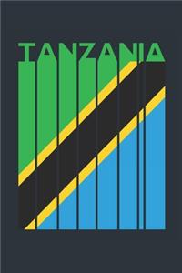 Vintage Tanzania Notebook - Tanzanian Flag Writing Journal - Tanzania Gift for Tanzanian Mom and Dad - Retro Tanzanian Diary