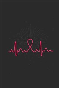 Breast Cancer Awareness Heartbeat: Dotted Bullet Notebook (6" x 9" - 120 pages) Breast Cancer Awareness Themed Notebook for Daily Journal, Diary, and Gift