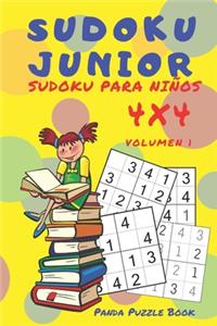 Sudoku Junior - Sudoku Para Niños 4x4 - Volumen 1