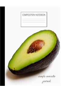 simple avocado journal Composition Notebook