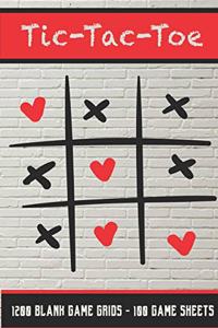 Tic-Tac-Toe 1200 Blank Game Grids - 100 Game Sheets