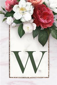 Monogram Letter W Journal