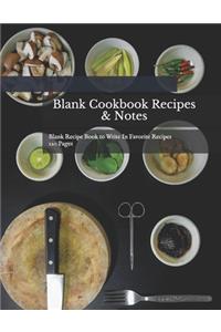 Blank Cookbook Recipes & Notes