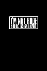 I'm not rude you're insignificant