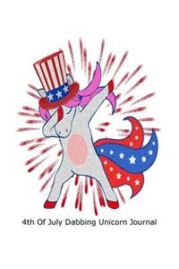 4th Of July Dabbing Unicorn Journal