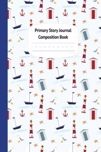 Lighthouse Seashore Primary Story Journal Composition Book