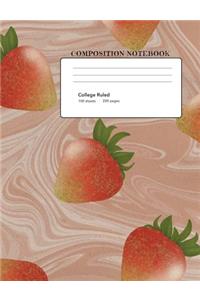 Strawberries Composition Notebook