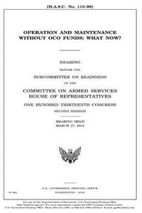 Operation and maintenance without OCO funds