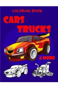 Coloring Book Cars Trucks & More
