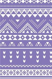 Aztec Design Notebook: Blue Lavender: Notebook 6 X 9: Notebook 250 Pages