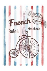 French Ruled Notebook: Seyes Grid Paper, Handwriting Journal, Graph Paper, Calligraphers, Kids, Student, Teacher, Schools, Offices, Writing Blank Book, Workbook 120 pages