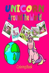 Unicorn Around the World Coloring Book