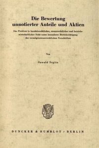 Die Bewertung Unnotierter Anteile Und Aktien