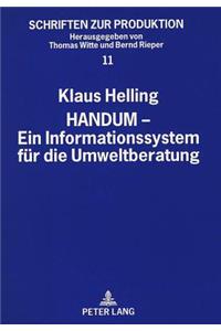 HANDUM - Ein Informationssystem fuer die Umweltberatung