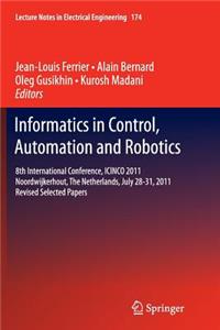 Informatics in Control, Automation and Robotics