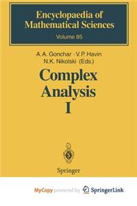 Complex Analysis I