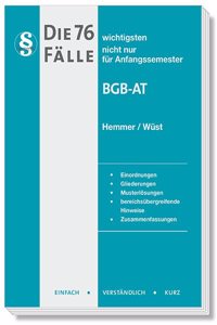 Die 76 wichtigsten Falle BGB AT