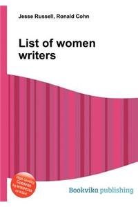 List of Women Writers