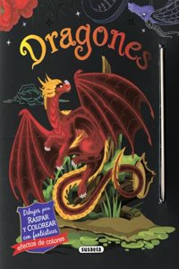Dragones. Dibujos para raspar y colorear