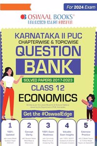 Oswaal Karnataka 2nd PUC Question Bank Class 12 Economics, Chapterwise & Topicwise Previous Solved Papers (2017-2023) for 2024 Board Exams