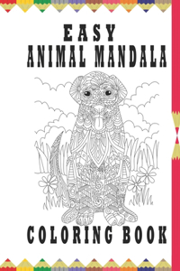 easy animal mandala coloring book