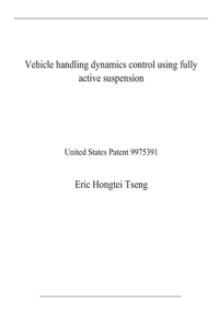 Vehicle handling dynamics control using fully active suspension