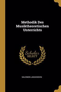 Methodik Des Musiktheoretischen Unterrichts