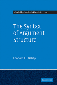 Syntax of Argument Structure