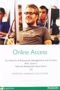 Foundations of Restaurant Management & Culinary Arts Level 1, Coursesmart for Pearson School Standalone Access Code Card