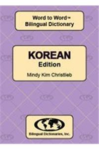 English-Korean & Korean-English Word-to-Word Dictionary