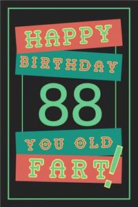 88th Birthday Gift: Lined Journal / Notebook - Funny 88 yr Old Gag Gift, Fun And Practical Alternative to a Birthday Card - 88th Birthday Gifts For Men - Retro Theme - 