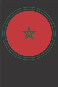 Notebook: Morocco National Flag Moroccan Dot Grid 6x9 120 Pages Journal