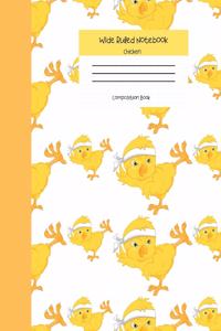 Wide Ruled Notebook Chicken Composition Book