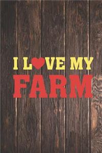I Heart Love My Farm - Farming Farmer Journal