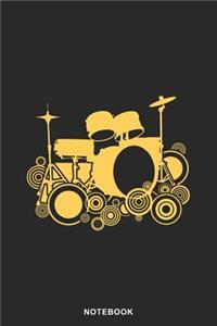 Drumset Instrument Art Graphic Notebook