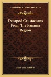 Decapod Crustaceans from the Panama Region
