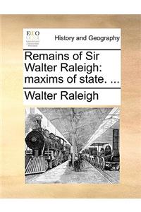 Remains of Sir Walter Raleigh