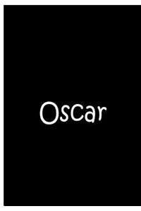 Oscar - Large Black Personalized Notebook / Extended Lined Pages / Matte
