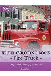 Fire Trucks Coloring Book for Stress Relief & Mind Relaxation, Stay Focus Treatment