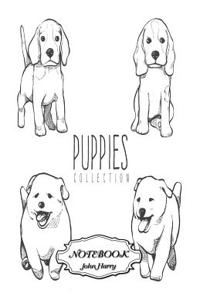 Notebook Journal Dot-grid, Cute Puppies