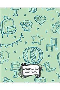 Notebook Line Kids Stuff Pattern