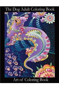 Dog Adult Coloring Book