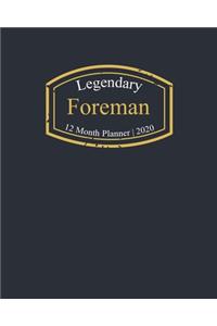 Legendary Foreman, 12 Month Planner 2020