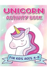 Unicorn Activity Book for Kids Ages 4-8