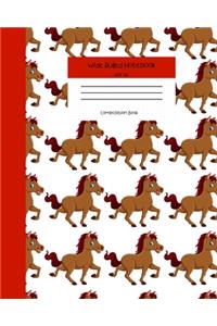 Wide Ruled Horse Notebook Composition Book