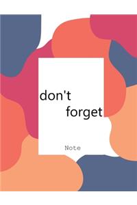 don't forget note
