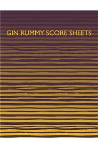 Gin Rummy Score Sheets